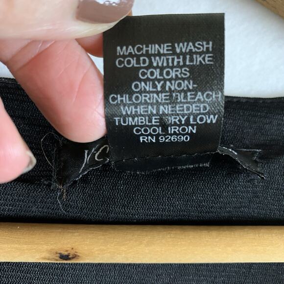 Women Sheer Mesh Faux Wrap Babydoll Top Sz L Paisley Fairy Grunge Whimsigoth Y2K - Picture 13 of 15